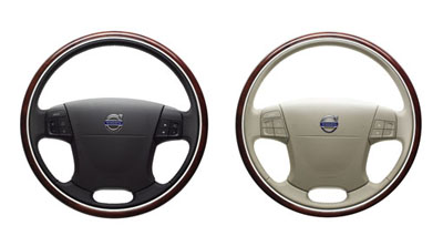 2008 Volvo V70 Steering wheel, genuine walnut root/leather
