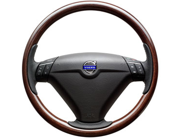 2009 Volvo XC90 Steering wheel, wood, `Dark Wood`