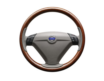 2014 Volvo XC90 Steering wheel, wood, `Sapeli Wood`